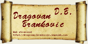 Dragovan Branković vizit kartica
